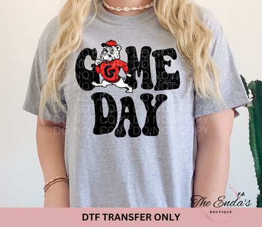 GA Game Day DTF Transfer **AVAILABLE IN TWO DIFFERENT COLORS**