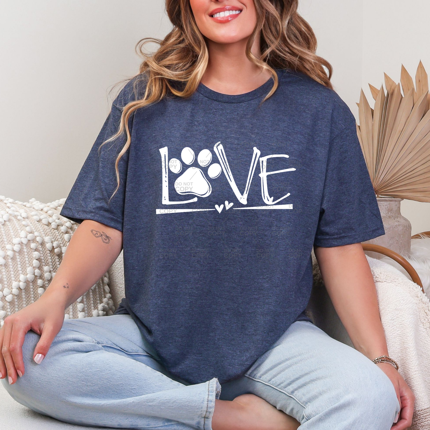 Love Paw Graphic T-Shirt or Crewneck Sweatshirt