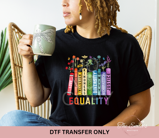 Equality Books DTF Transfer