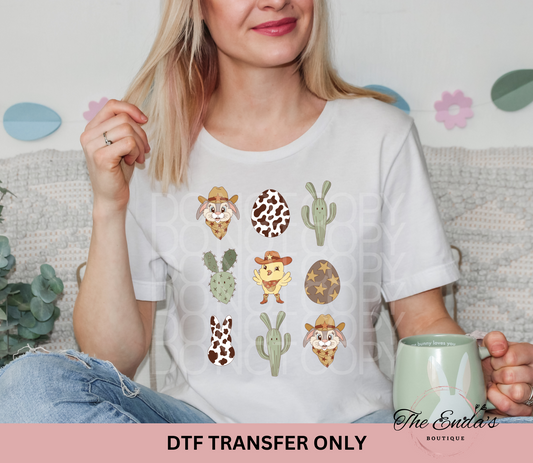 Western Easter DTF Transfer