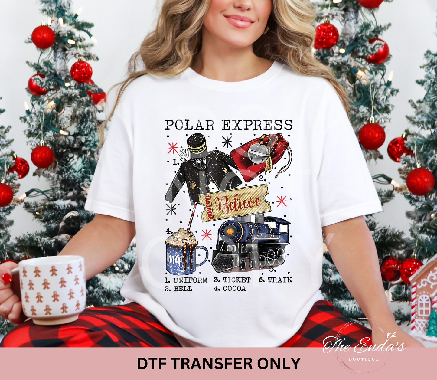 Polar Express Believe DTF Transfer