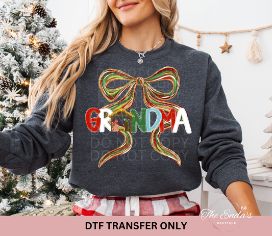 Personalized Alpha Manger Bow (AVAILABLE WITH/WITHOUT BOW) DTF Transfer