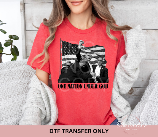 One Nation Under God DTF Transfer