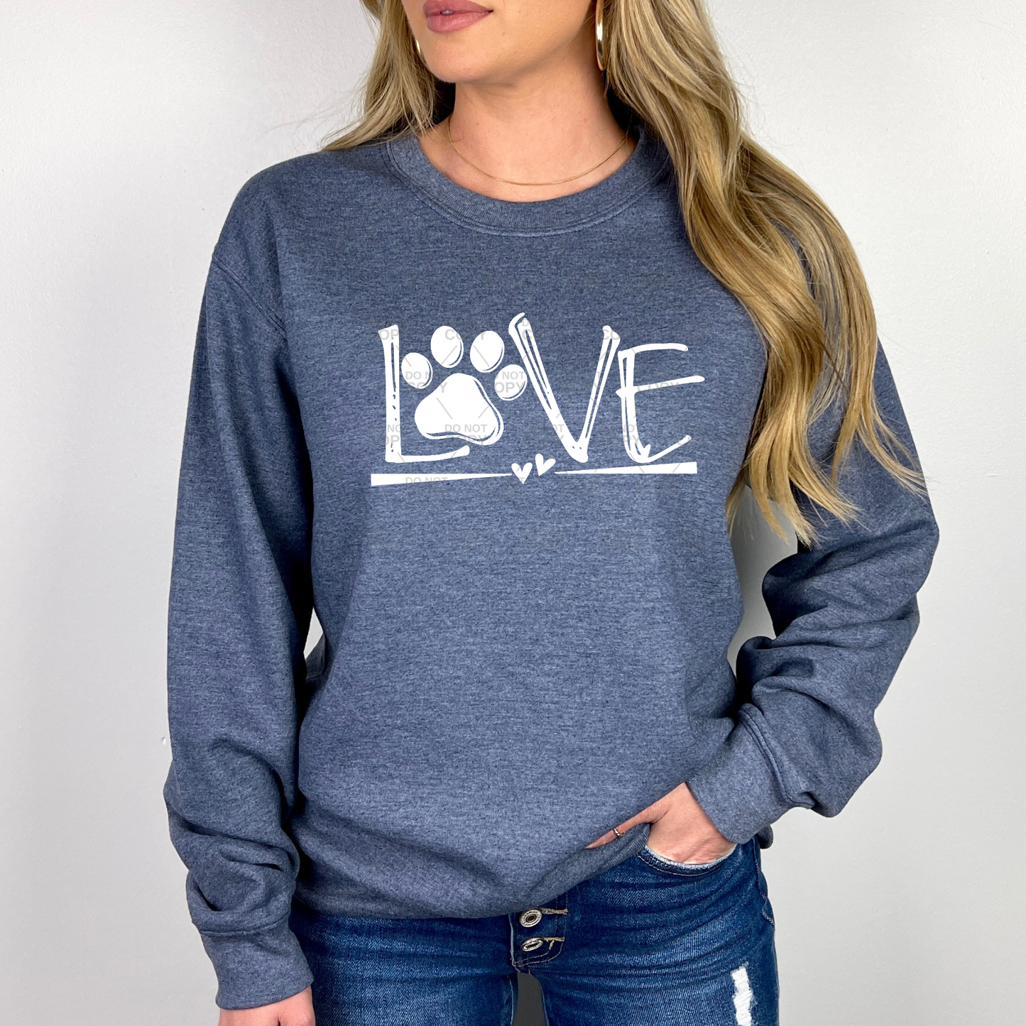 Love Paw Graphic T-Shirt or Crewneck Sweatshirt **LOCAL TO ENTERPRISE AL**
