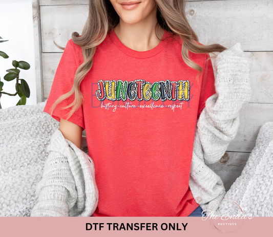 Juneteenth Dalmatian Dots DTF Transfer