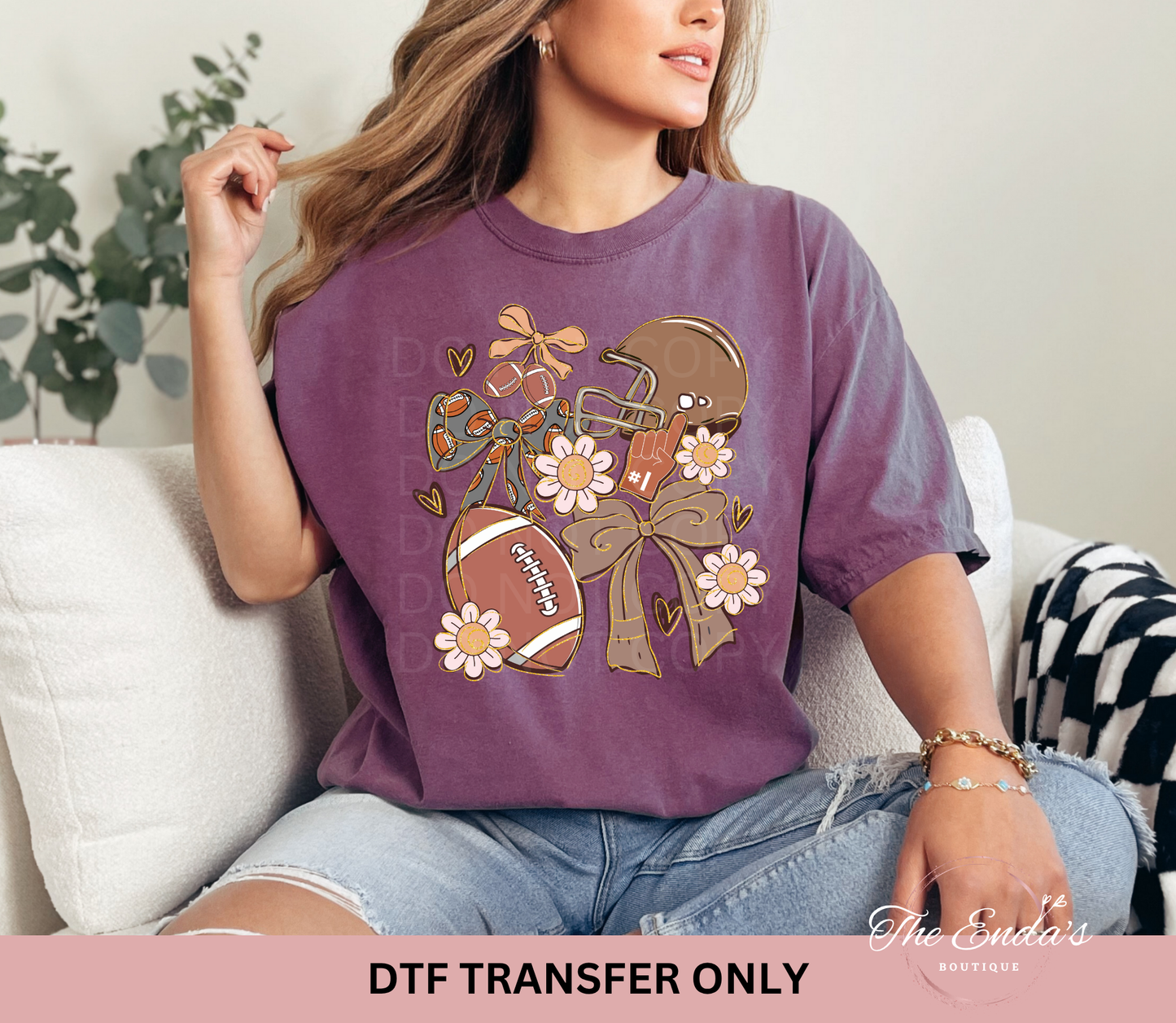 Football Daisy Coquette DTF Transfer