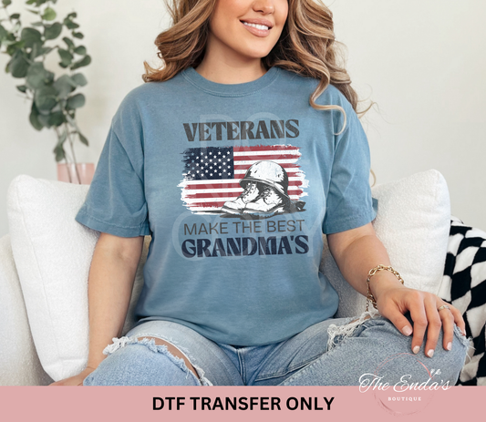 Veterans Make The Best Grandma's DTF Transfer