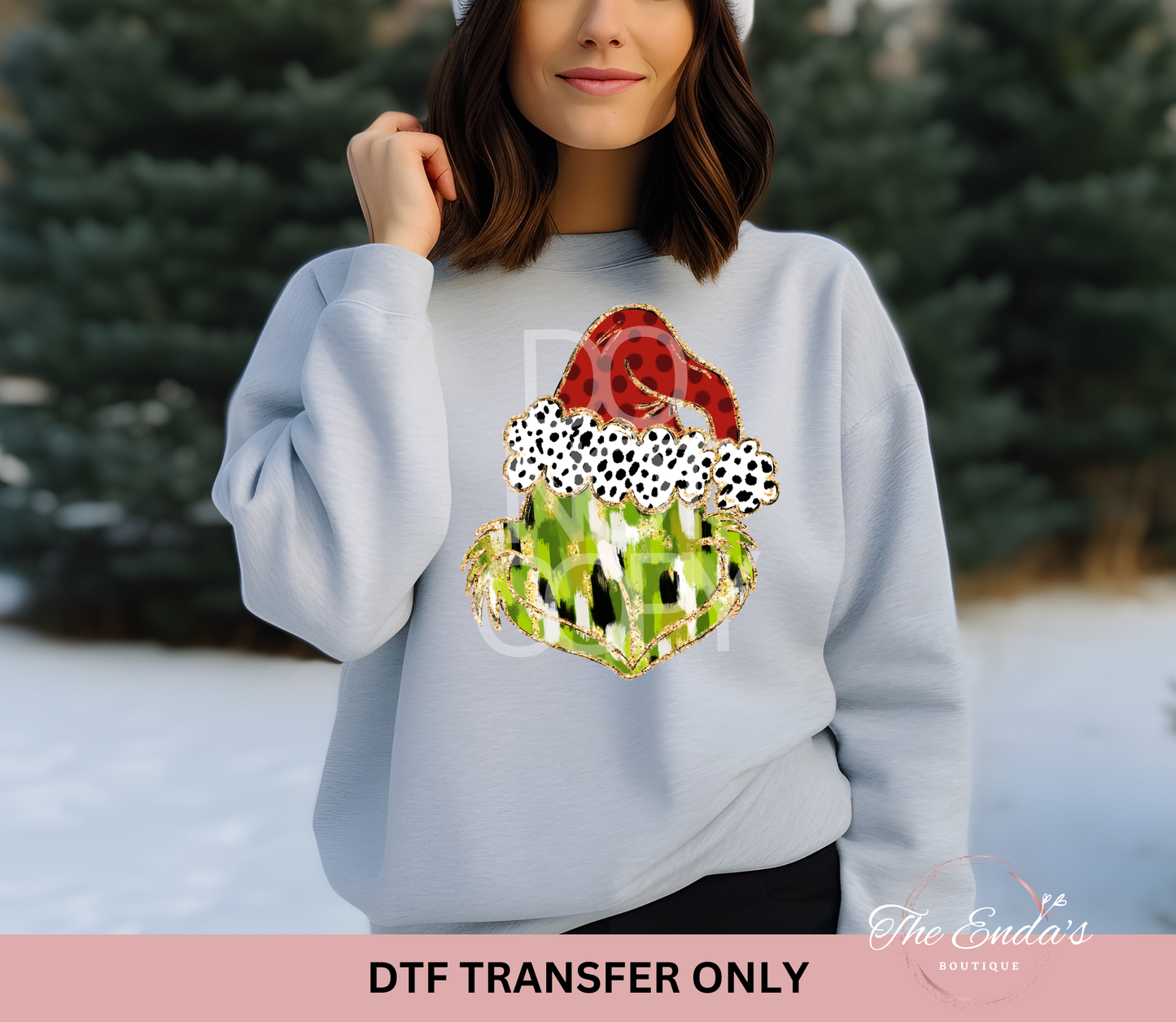 Brushstroke Green Man DTF Transfer