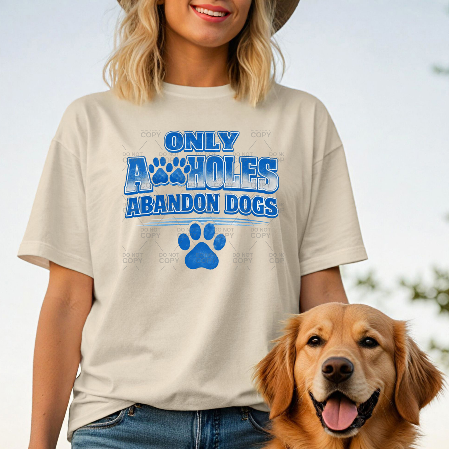 Only A🐾holes Abandon Dogs Graphic T-Shirt or Crewneck Sweatshirt