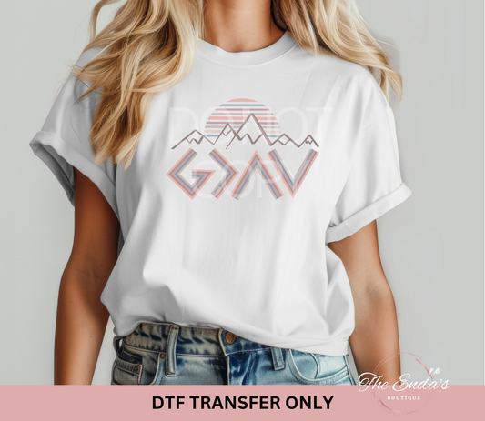 God Is Greater DTF Transfer