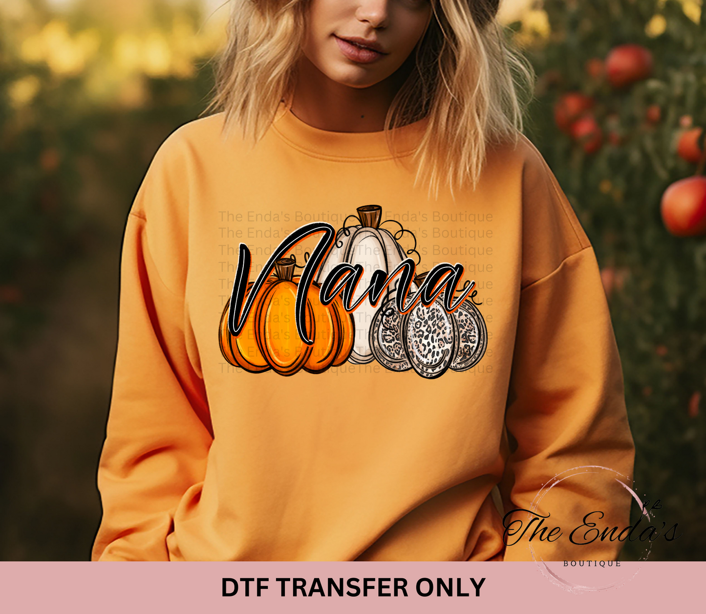 Nana Pumpkin Trio DTF Transfer