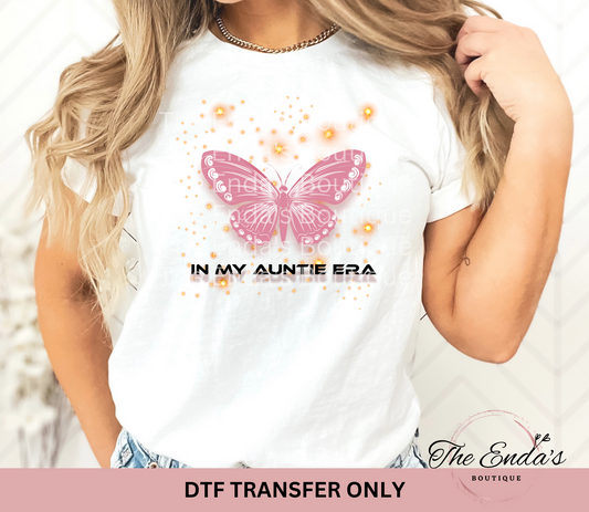 In My Auntie Era Butterfly DTF Transfer