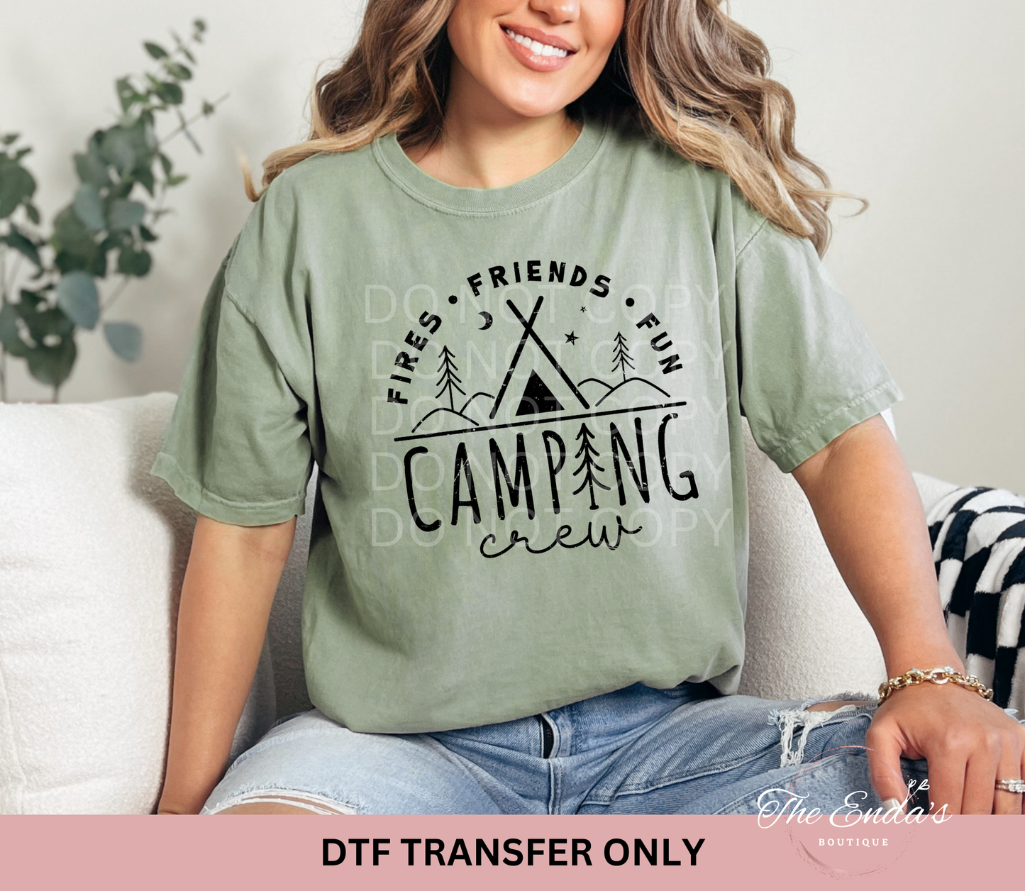 Camping Crew DTF Transfer
