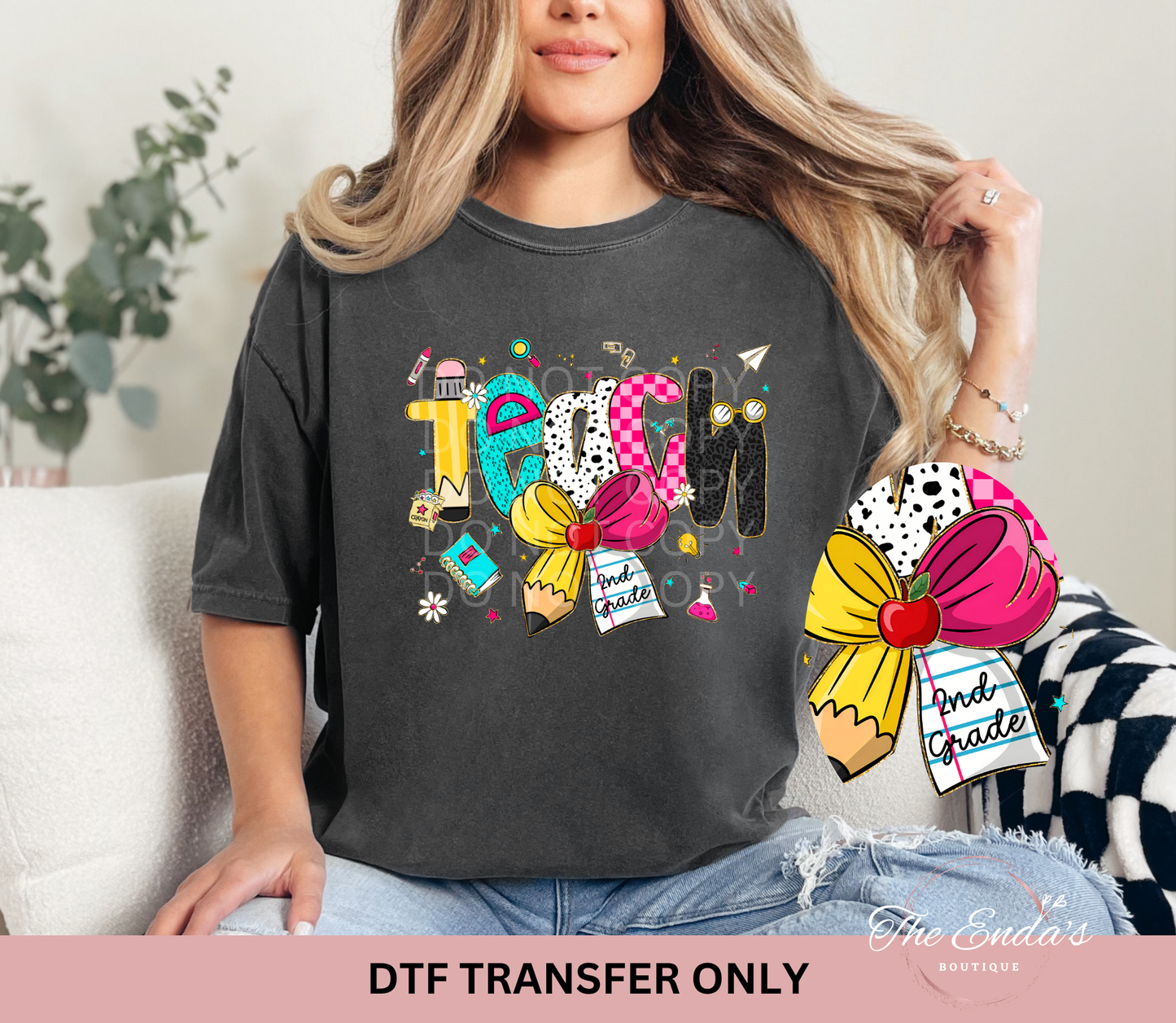 Personalized Teach Bow DTF Transfer