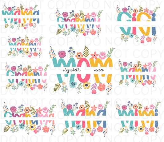 Personalized Floral DTF Transfer