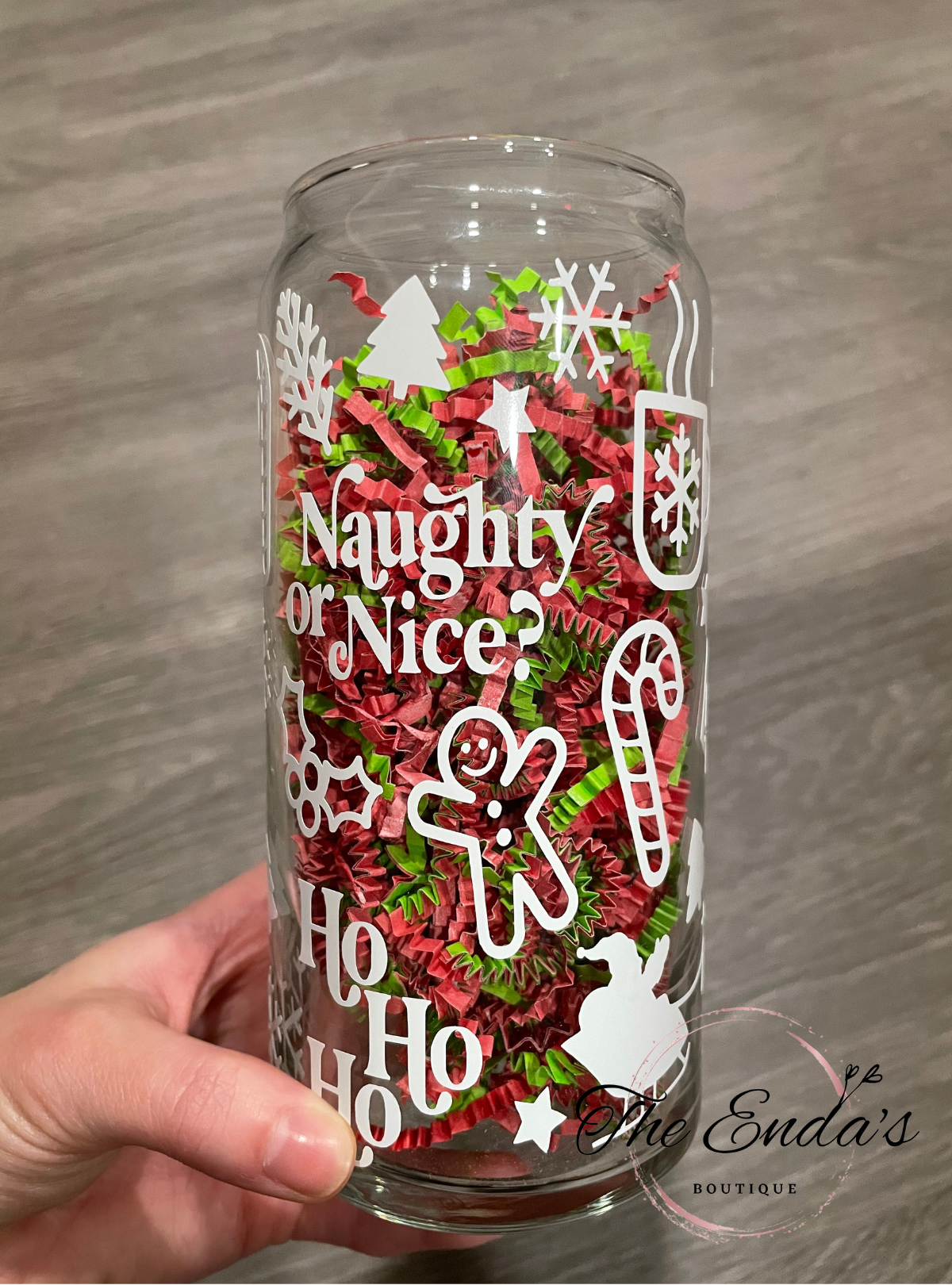 Holiday Vibes Glass Cup