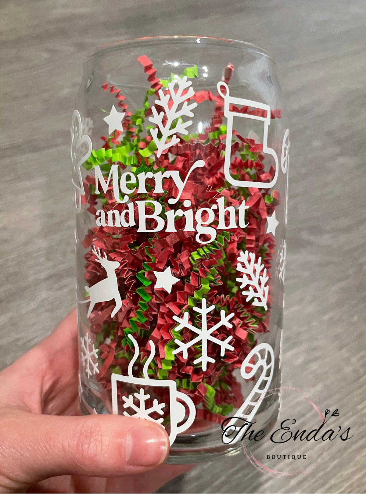 Holiday Vibes Glass Cup