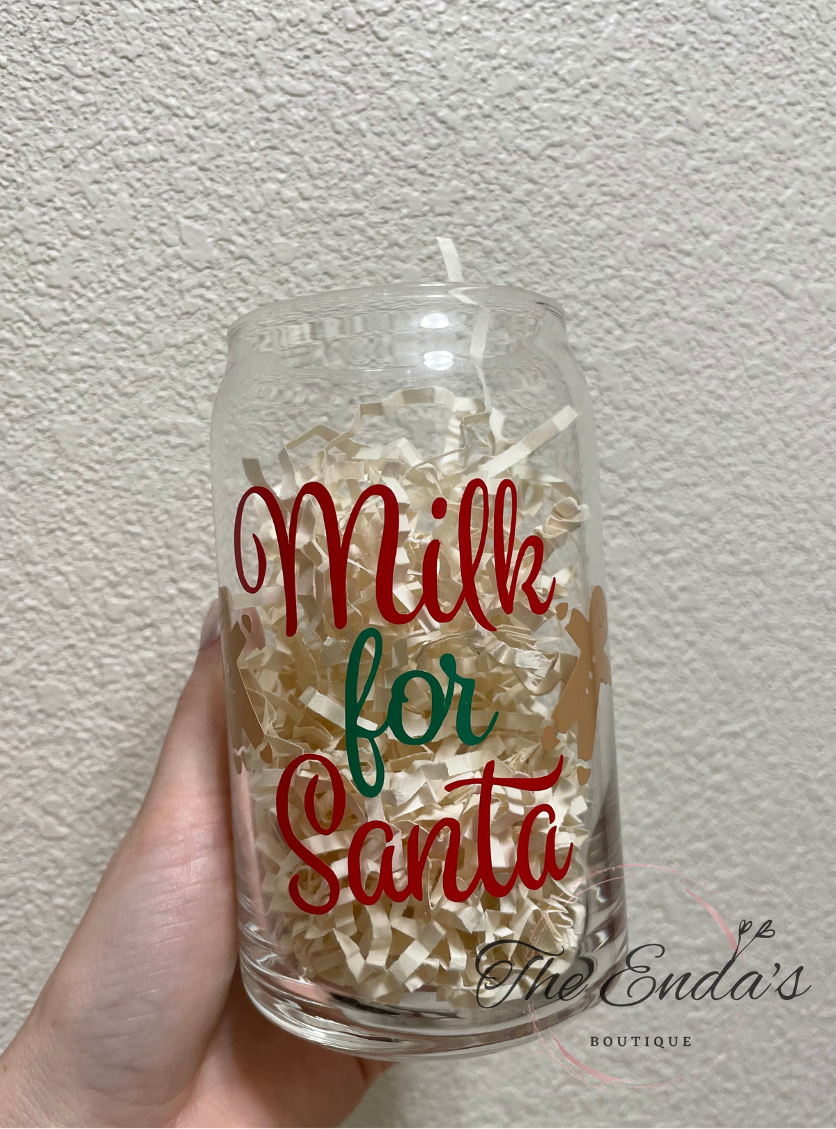 Milk For Santa Glass Cup