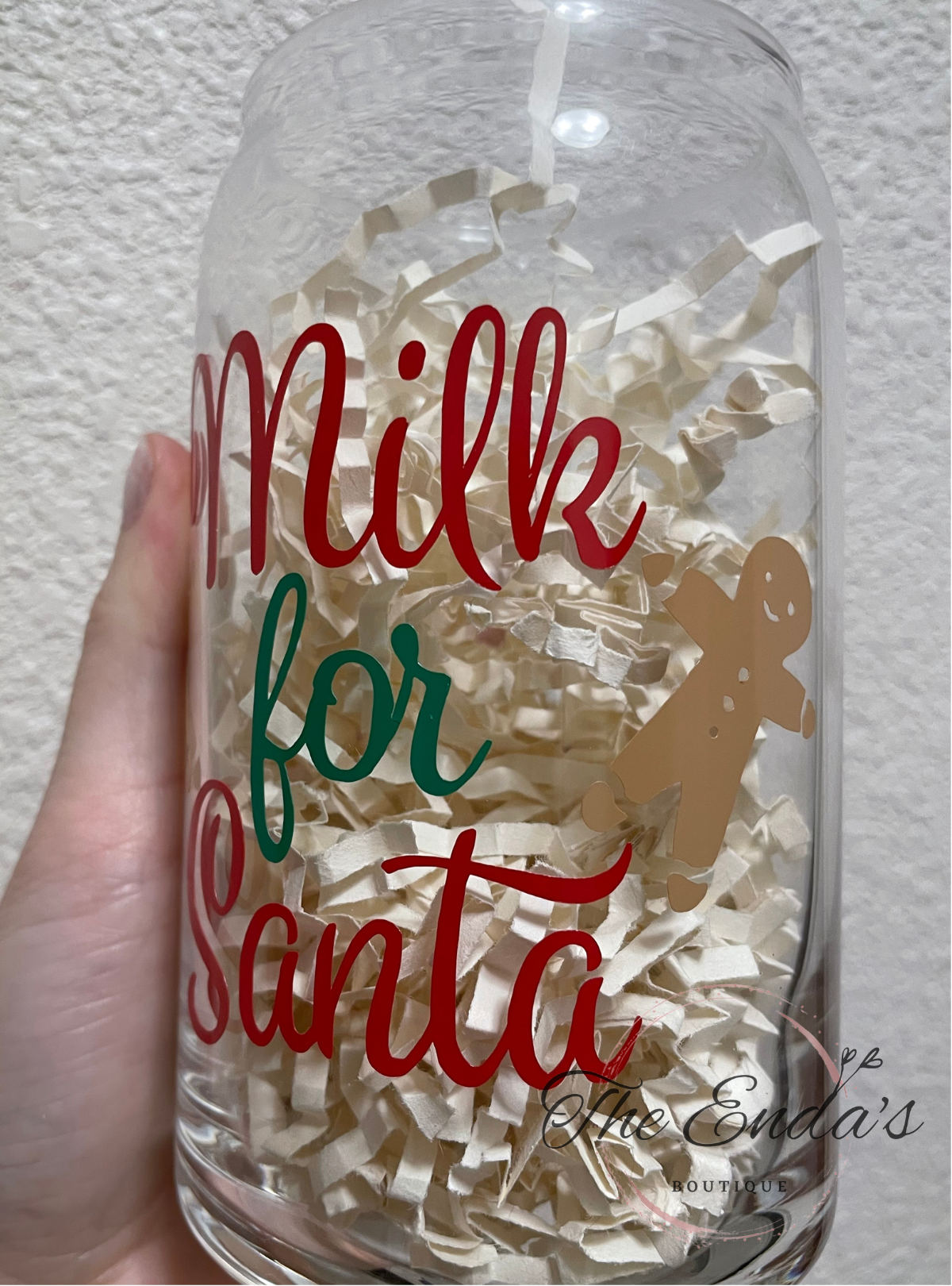 Milk For Santa Glass Cup