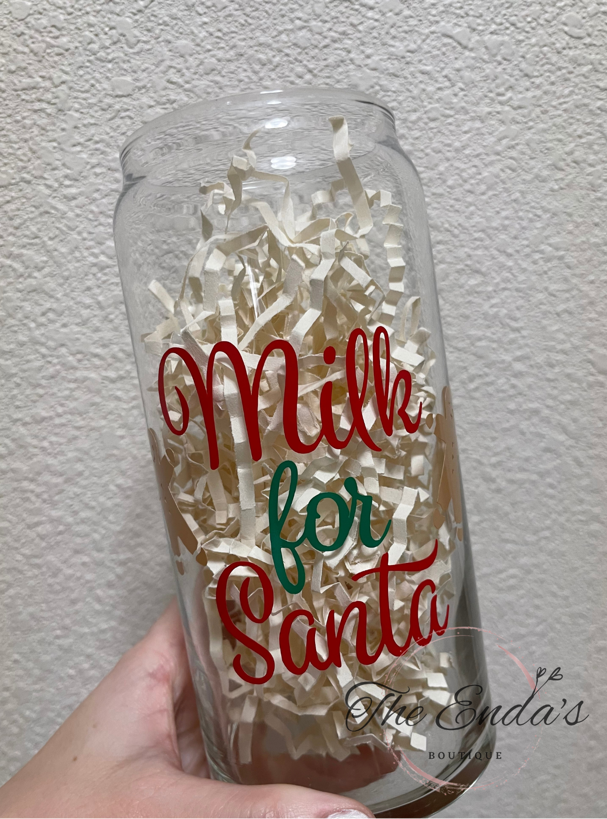 Milk For Santa Glass Cup