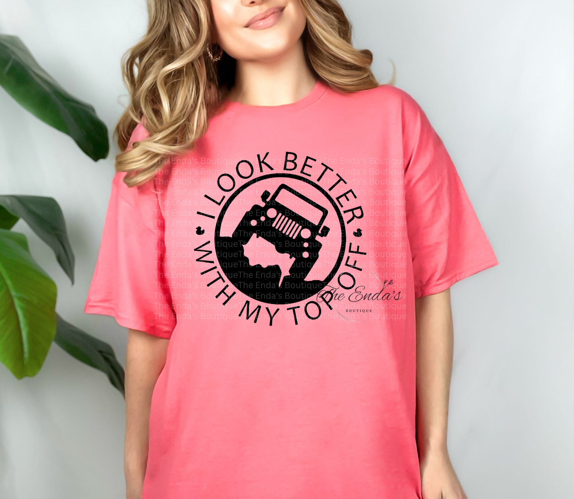 Pink jeep online t shirt